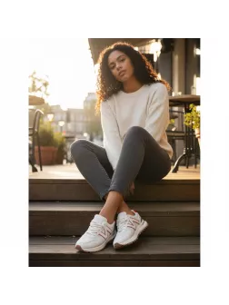 Adidasi dama casual albi cu verde 30664